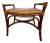 Woven Rattan & Bamboo Accent Bench For Sale