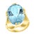 12.54 Carat Natural Oval Shape Aquamarine Cocktail Ring 14 Karat Yellow Gold For Sale - Image 15 of 18