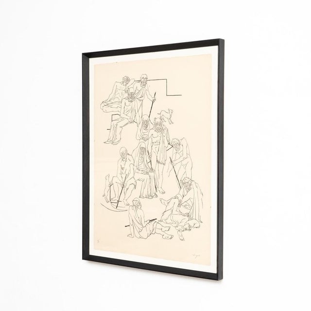 Modern Togores, Composition, Large Lithograph, 1960s, Framed For Sale - Image 3 of 12