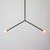Modern Y Pendant Medium, Black, 32in H, 3 Inch Glass Globes, by Research.Lighting, Modern, Minimal Hanging Light For Sale - Image 3 of 8