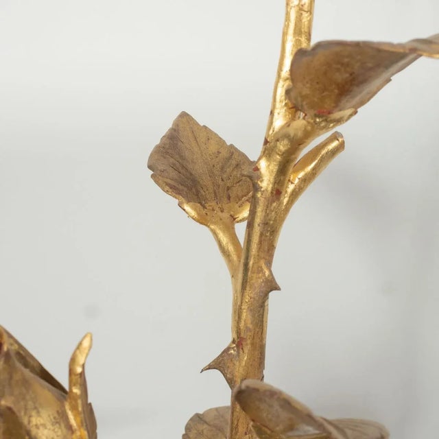 Giltwood Rose Sculpture by Carlos Villegas For Sale In New York - Image 6 of 11