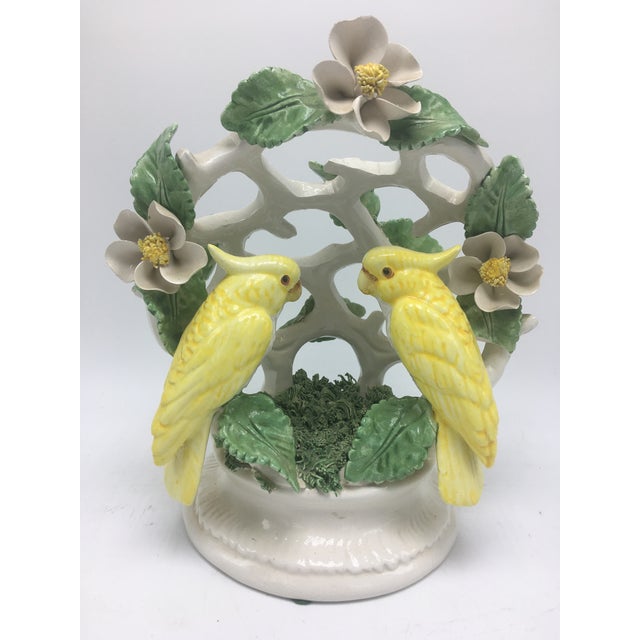 So lovely, this Italian ceramic decorative piece is charming and elegant