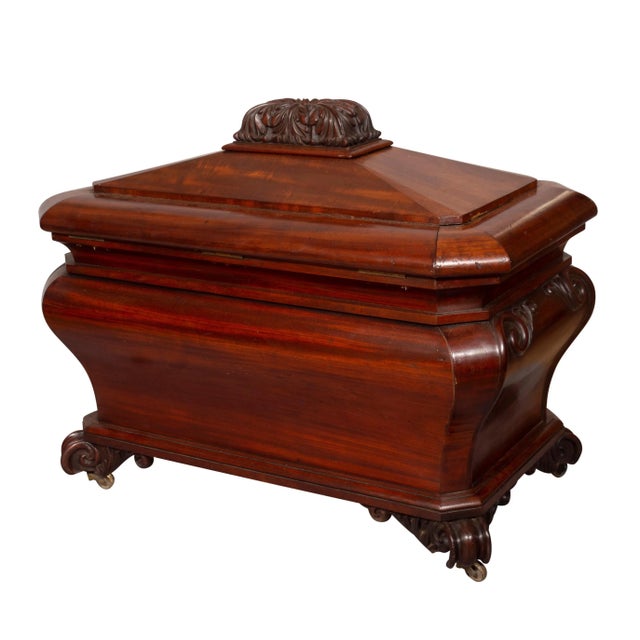 Irish Early Victorian Mahogany Wine Cooler For Sale - Image 9 of 12