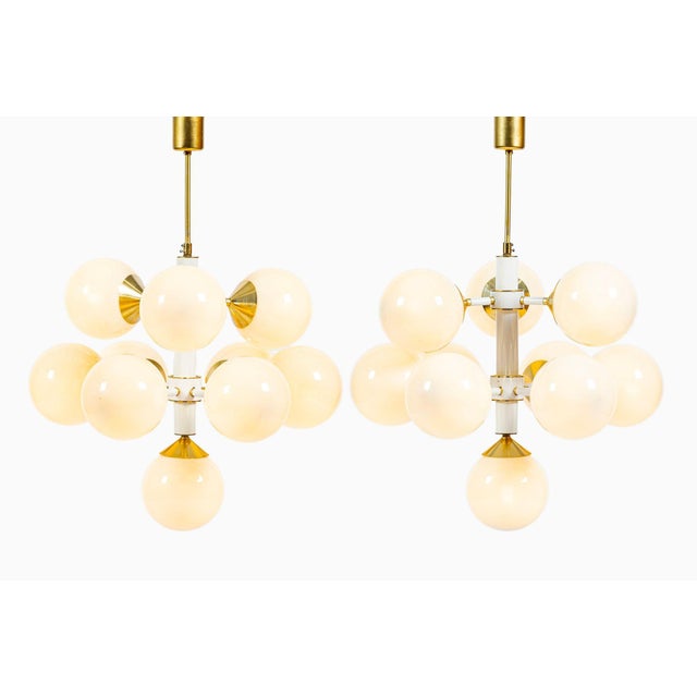 Mid-Century Modern 1970s Mid-Century Modern Sputnik Chandeliers by Szarvasi, Hungary - a Pair 3 Available For Sale - Image 3 of 18