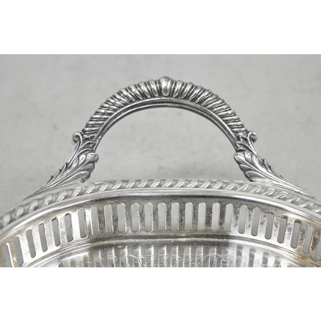 Vintage Amston Victorian Silver Plated Narrow Bar Tray Serving Platter For Sale In Philadelphia - Image 6 of 13