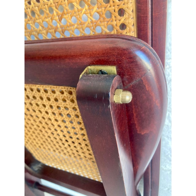 1970s Folding Chairs in Vienna Straw, 1970s, Set of 6 For Sale - Image 5 of 18