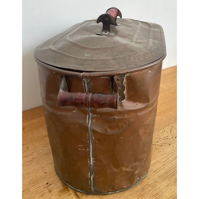 Antique Copper Boiler Tub With Lid For Sale - Image 16 of 18
