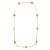 Baroque 70s Chanel Vintage Orb Necklace Faux White Pearls Long 52" Yellow Tone Cross For Sale - Image 3 of 4