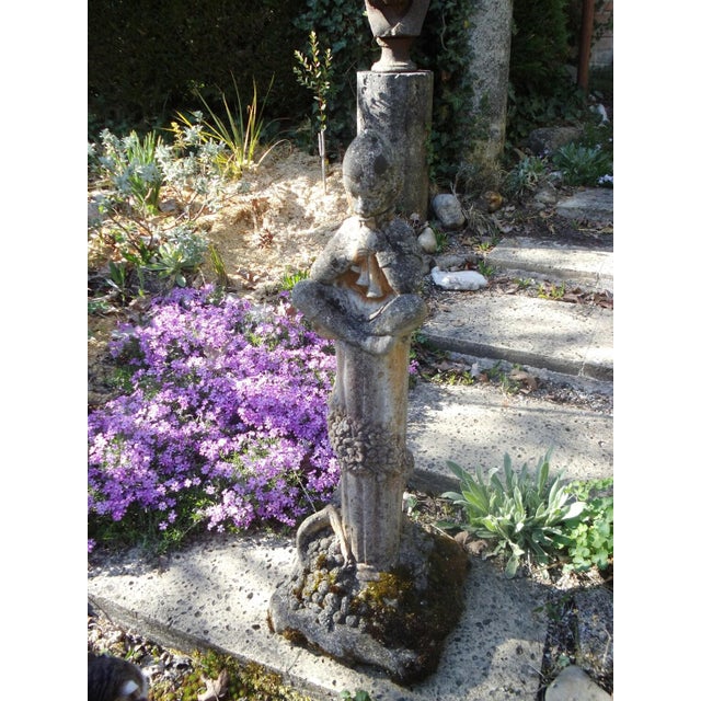 Gray Antique Stone Figure from England, 1890s For Sale - Image 8 of 12