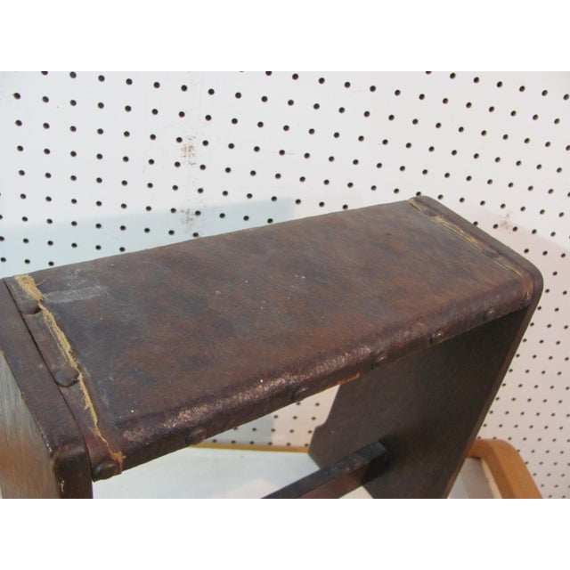 Oak Stool by Lakeside Craft Shops Arts & Crafts Stickley Era 1910 Rare For Sale - Image 13 of 14