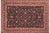 Blue Shabby Chic Floral 1990's Pak-Persian Blue/Red Wool Rug - 6'2'' X 9'3'' For Sale - Image 8 of 9