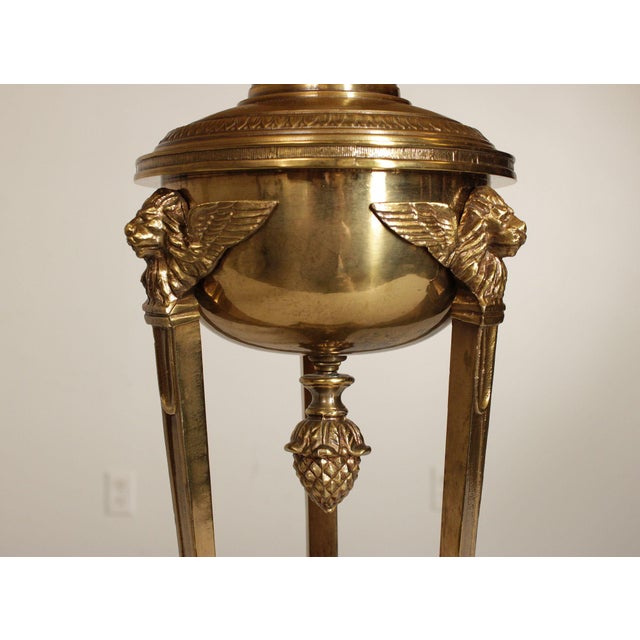 Metal Empire Style Vintage Brass Table Lamp For Sale - Image 7 of 12