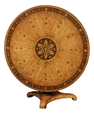 Regency Satinwood Tilt-Top Center Table