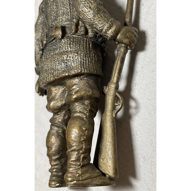 Antique 19th Century Austrian Bronze Military Boy With Rifle Statue Sculpture For Sale - Image 10 of 15