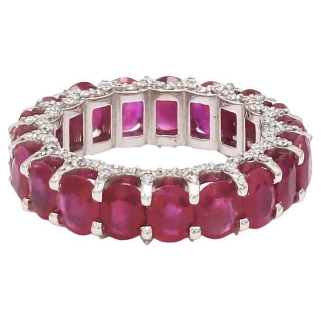 Natural 7.30 cts ruby & 0.72 cts diamond ring 14K gold For Sale - Image 15 of 18