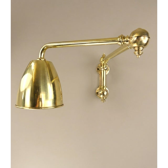 1920s Art Deco British Adjustable Wall-Mounted Reading Lamp with Dual Swivel Arms, 1920s For Sale - Image 5 of 18
