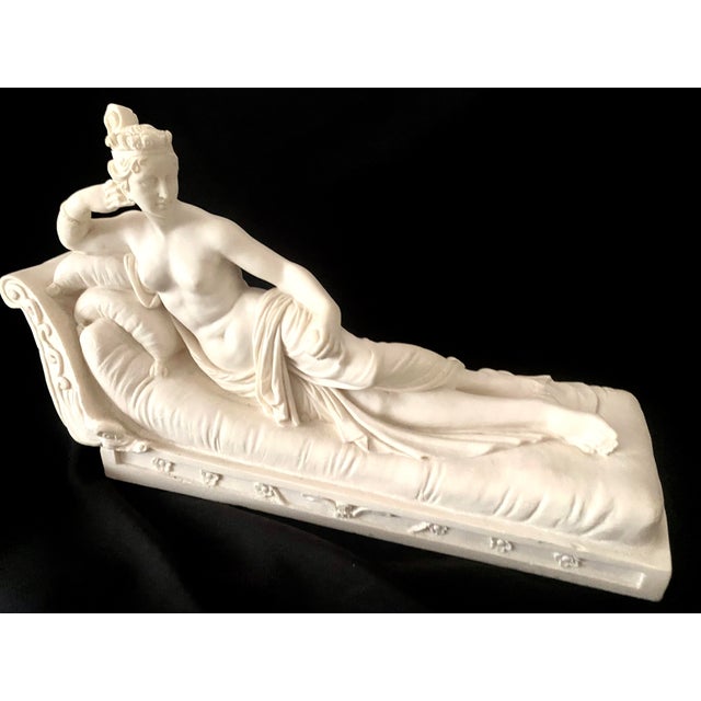 Ivory Vintage Sculpture by Amilcare Santini Depicts Pauline Bonaparte Borghese Sister of Napoleon Bonaparte.. For Sale - Image 8 of 17