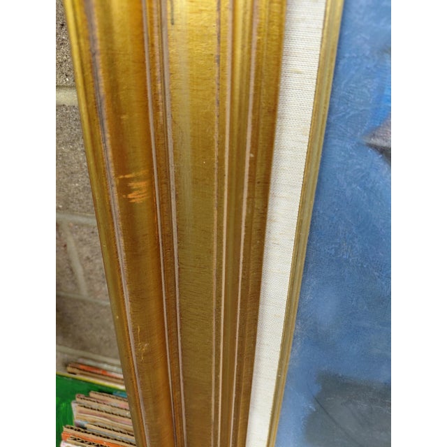 Wood Framed Osvaldo Gutierrez "Untitled Face" Mixed Media on Canvas For Sale - Image 7 of 10