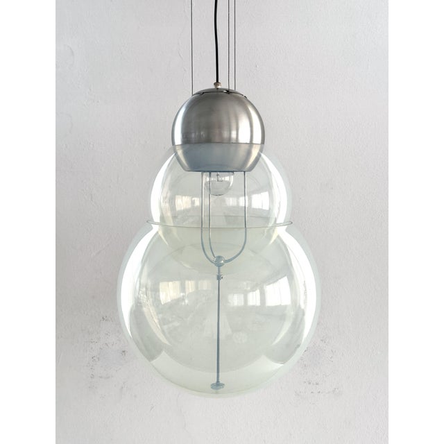Mid-Century Italian Murano Opaline Glass Chandelier, 1970s For Sale - Image 17 of 18