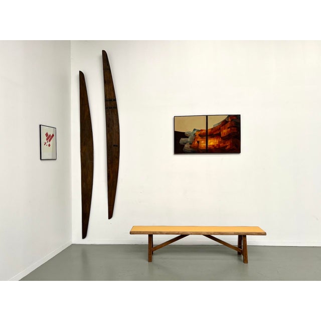 Brutalist Bench with Yellow Pop Seat, 1960s For Sale - Image 15 of 16