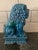 Chinese Vintage Blue Glazed Ceramic Chinese Foo Dog Sculpture For Sale - Image 3 of 7