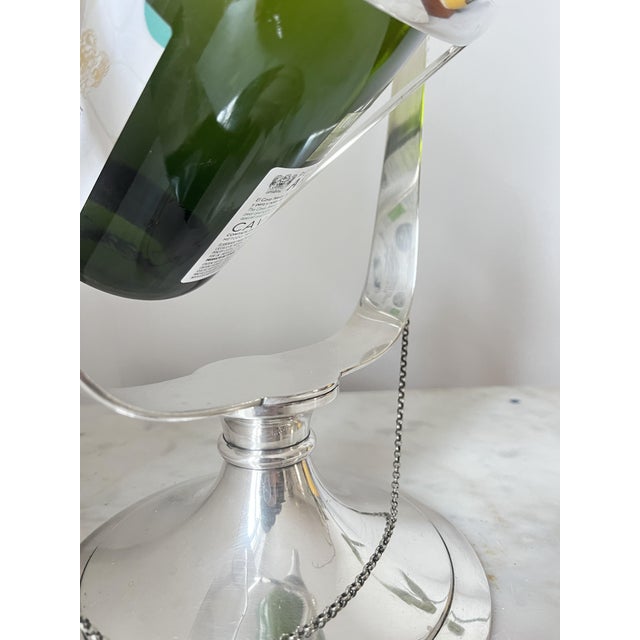 Vintage Silver-Plated Tilt Bottle Holder by Gebrüder Hepp, 1950s For Sale - Image 4 of 10