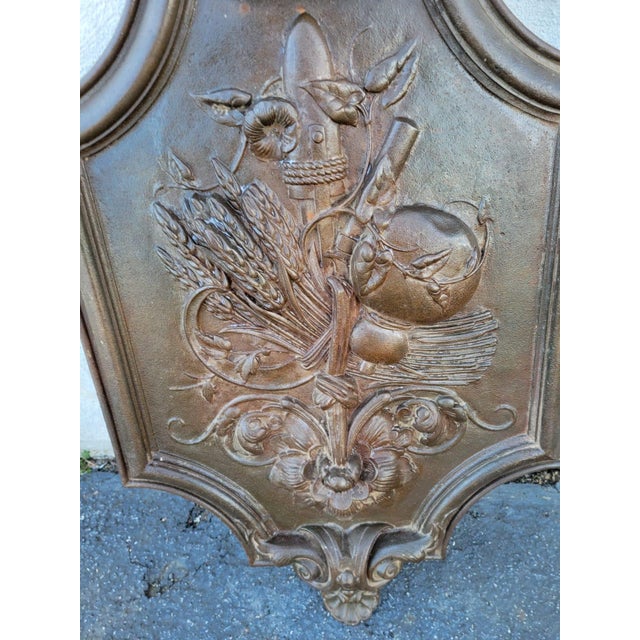 Antique 19th Century Rustic Cast Iron Plaque Ornate Decorative Wall Art For Sale In Philadelphia - Image 6 of 8