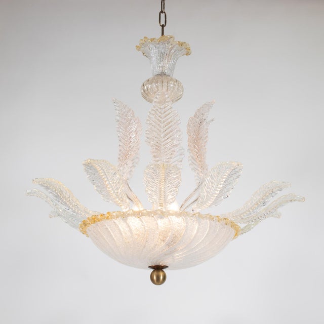 Large Vintage Murano in the Style of Ercole Barovier For Sale - Image 4 of 12