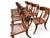 Solid walnut Robsjohn Gibbings style Klismos dining chairs. The chairs are in flawless condition. Satin finish. Leather...