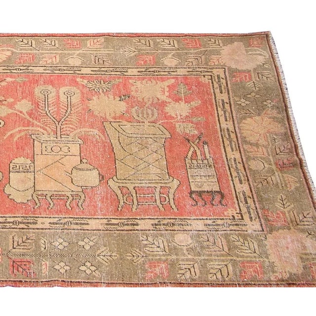 Antique Central Asian Khotan Sarmarkand Rug 8'0'' X 4'9''