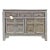 Chinese Distressed Gray Floral Motif Sideboard Console Table Cabinet For Sale