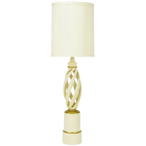 Frederick Cooper Ivory & Gilt Twisted Table Lamp