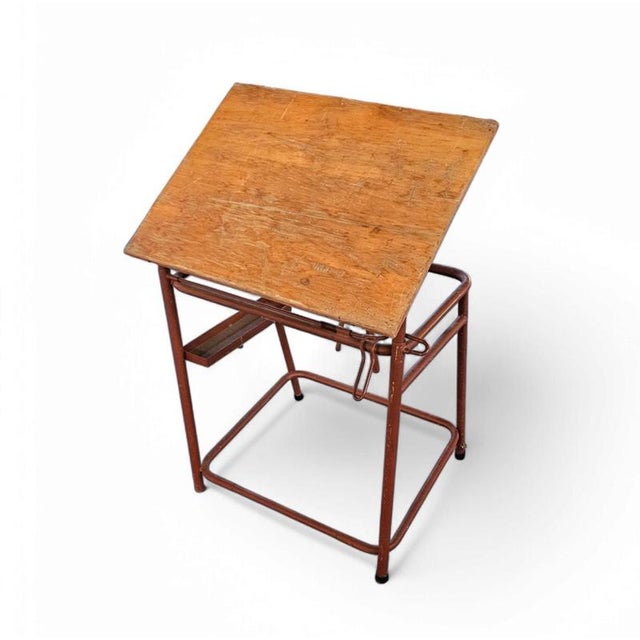 Adjustable Drawing Table, 1950s For Sale - Image 4 of 14