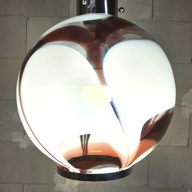 Vintage Glass Hanging Light by Carlo Moretti, 1970s For Sale - Image 4 of 18