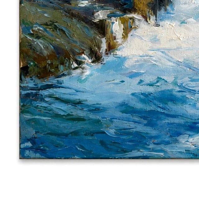 Contemporary Jusa, Seascape, 1997, Acrylic on Canvas For Sale - Image 3 of 6