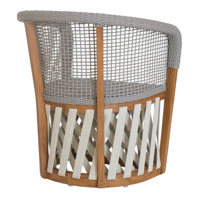 Sample: Sonora Arm Chair in Grey For Sale - Image 4 of 4