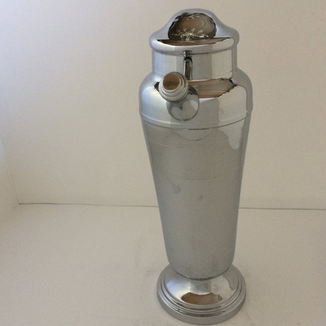 Large Vintage Chrome Tea Pot Style Cocktail Shaker Chairish