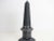 1960s Vintage Mottled Slate Gray Stone Obelisk For Sale - Image 5 of 9