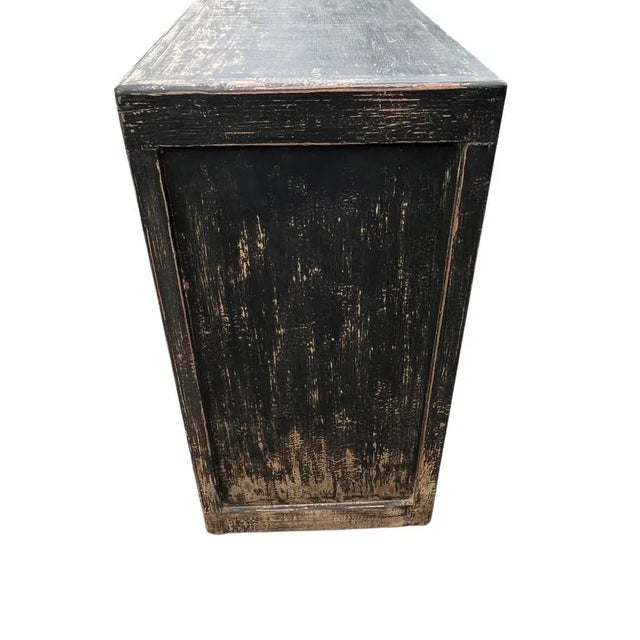 Vintage Distressed 4-Door Sideboard For Sale - Image 4 of 7