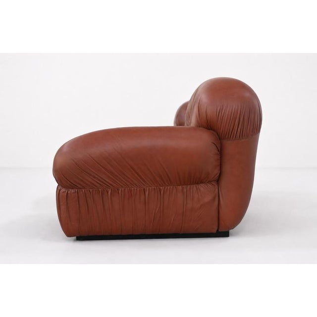 1970s Vintage Italian Chairs in Leather, 1970s, Set of 2 For Sale - Image 5 of 8