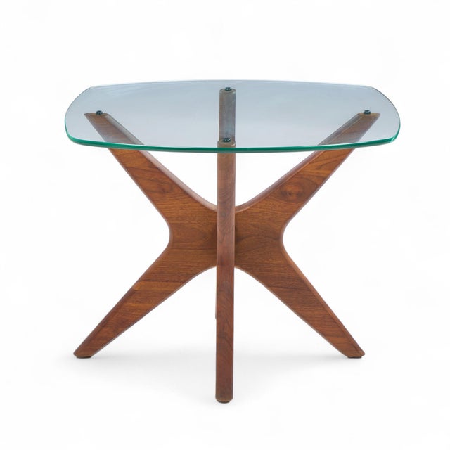 Brown Adrian Pearsall for Craft Associate Mid Century Walnut Jacks Side Table For Sale - Image 8 of 9