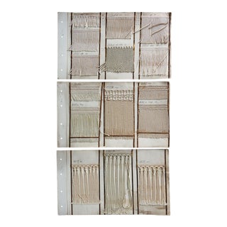 Antique Sample Pages Fringe Trim Passimenterie - Set of 3 For Sale