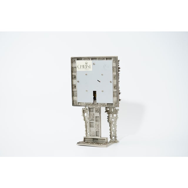 Vintage Brutalist Table Clock from Schmid For Sale - Image 4 of 11