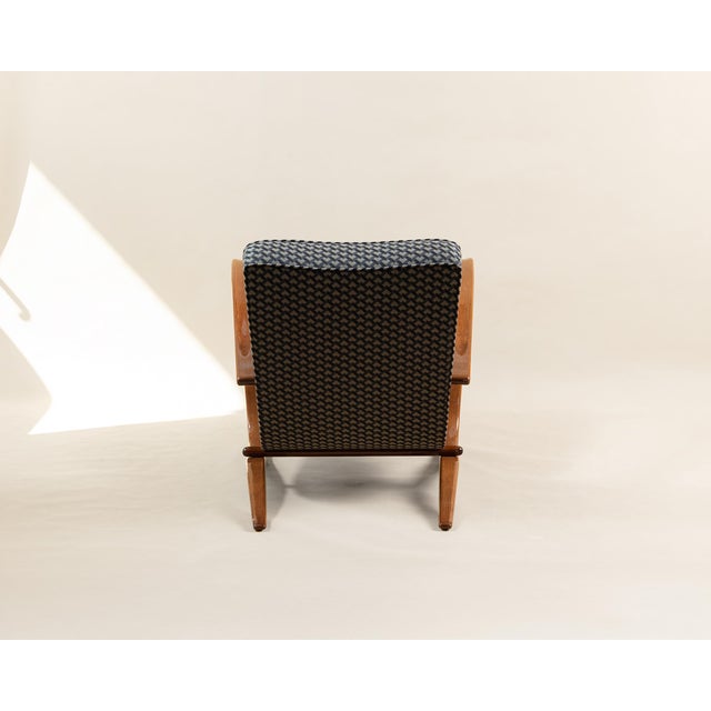 H-269 Lounge Chair and Ottoman by Jindřich Halabala for Up Závody, 1930s, Set of 2 For Sale - Image 4 of 6
