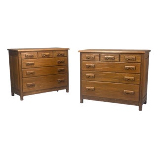 A. Brandt Ranch Oak, Oak, Chest of Drawers, Usa, 1950s, 2 Pieces For Sale