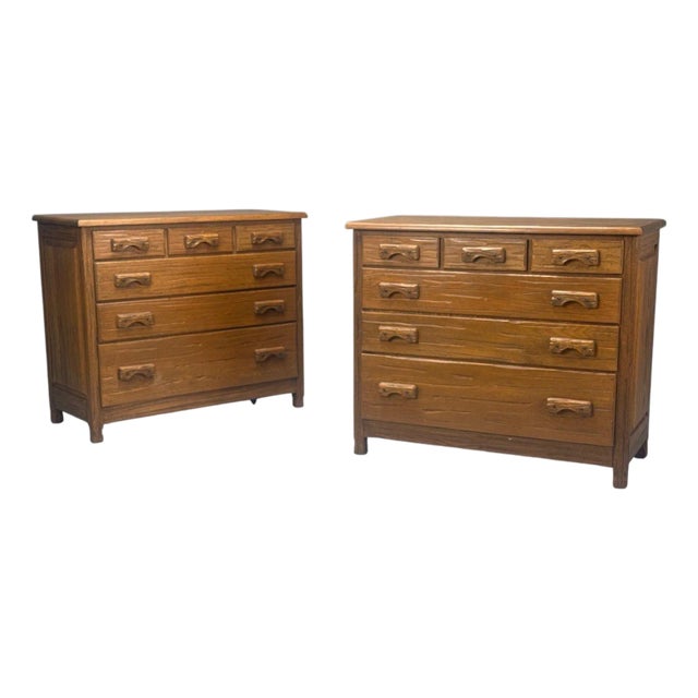 A. Brandt Ranch Oak, Oak, Chest of Drawers, Usa, 1950s, 2 Pieces For Sale