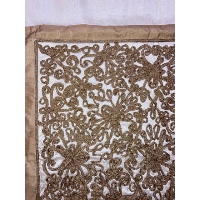 2010s Vintage Soutache Ribbon Embroidered Textile Art Wall Hanging For Sale - Image 5 of 6