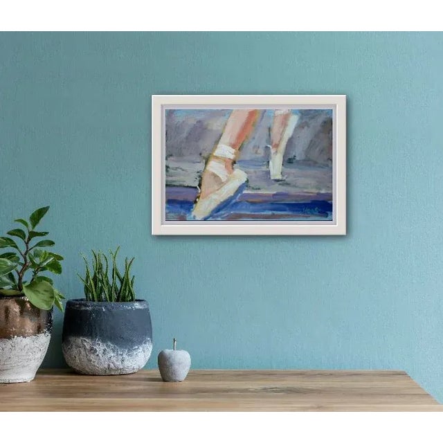 Contemporary Ballerina Slippers Modern Oil Painting For Sale - Image 3 of 7