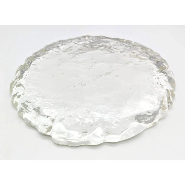 Iittala 1950s Swedish Glass Cheese Platter For Sale - Image 4 of 11