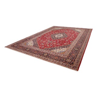 Kashan Rug in Virgin Wool For Sale